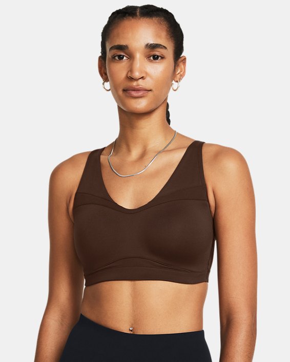 Women's UA SmartForm Evolution Mid Sports Bra, Brown, pdpMainDesktop image number 0